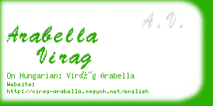 arabella virag business card
